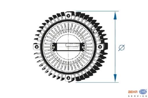 BMW Engine Cooling Fan Clutch 11521466000 - Behr Premium 376732231